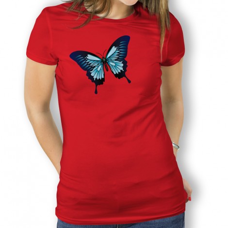 Camiseta Mariposa Azul para Mujer