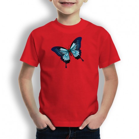 Camiseta Mariposa Azul para Niños