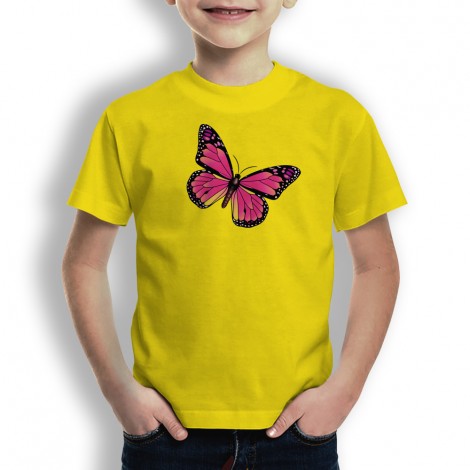 Camiseta Mariposa Rosa para niño