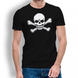 camiseta calavera pirata hombre