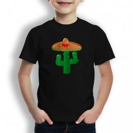 Camiseta Cactus con Sombrero para Niños