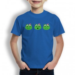 Camiseta Caras de Rana Chica para Niños