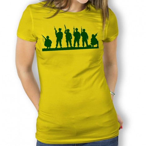 Camiseta Silueta Soldados para Mujer