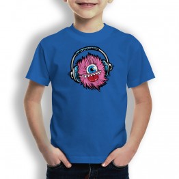 Camiseta Monstruo Cascos Musica para Niños