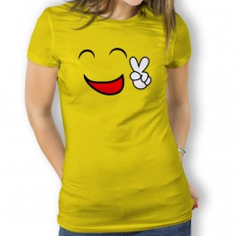 Camiseta Cara Feliz para Mujer