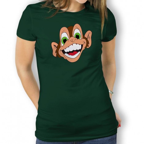 Camiseta Mono Loco Risa para Mujer