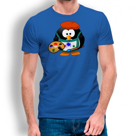 Camiseta Pingüino Pintor para hombre