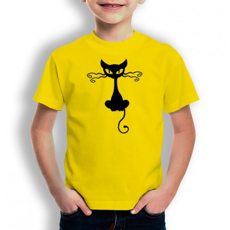 Camiseta Gato Halloween para niños