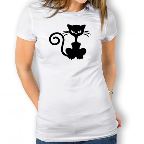 Camiseta Gato Enfadado para mujer