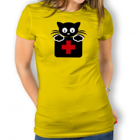 Camiseta Gato Doctor para mujer