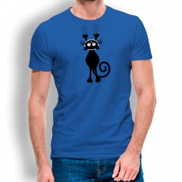 Camiseta Gato Escurriendose para hombre