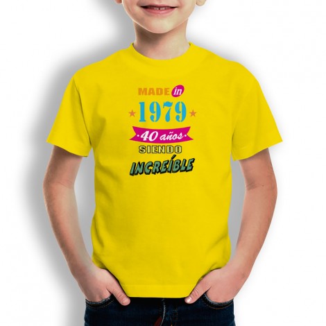 Camiseta Años Siendo Increíble para niños