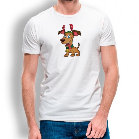 Camiseta Perro Navidad para hombre