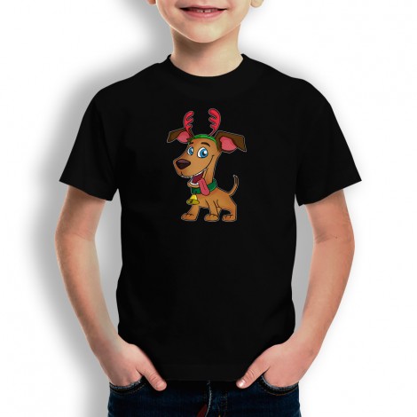 Camiseta Perro Navidad para niños