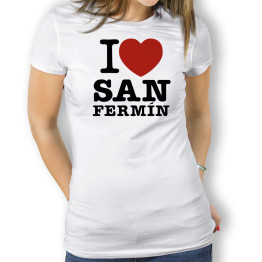camiseta i love san fermín para mujer
