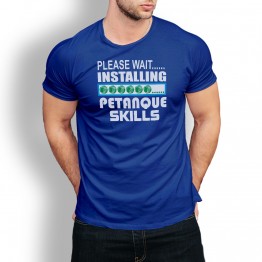 camiseta habilidades petanca azul hombre