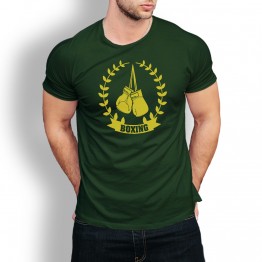 camiseta verde hombre laurel boxeo