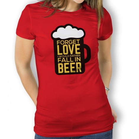camiseta cerveza amor mujer